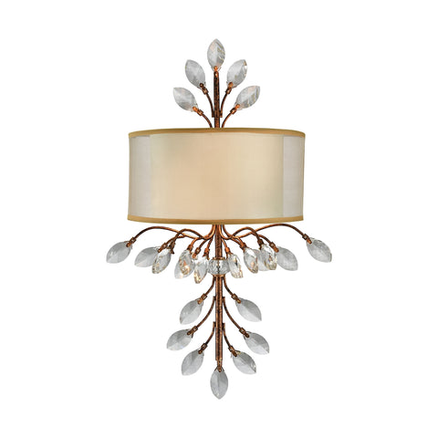 Asbury 2 Light Wall Sconce In Spanish Bronze