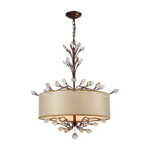 Asbury 4 Light LED Chandelier In Spanish Bronze