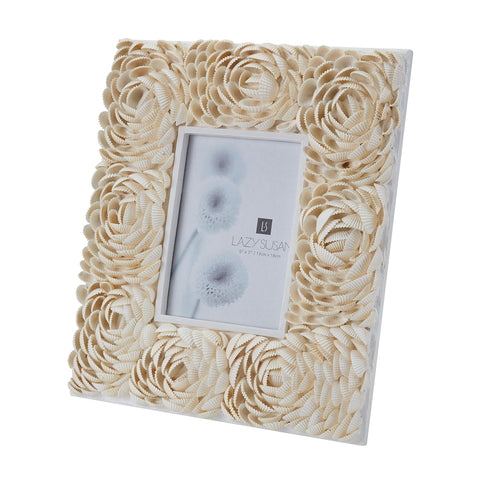 Natural Shell Flower Pattern 5x7 Frame