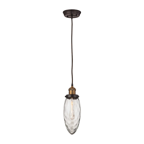 Owen 1 Light Pendant In Oil Rubbed Bronze And Antique Brass