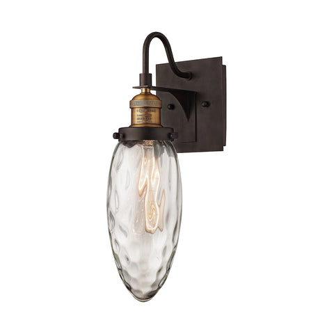 Owen 1 Light Wall Sconce In Oil Rubbed Bronze And Antique Brass