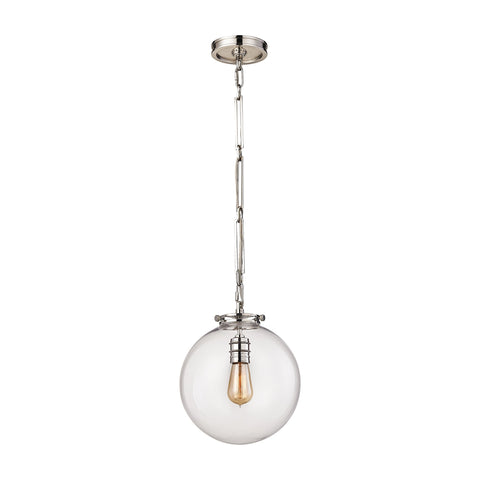 Gramercy 1 Light Pendant In Polished Nickel