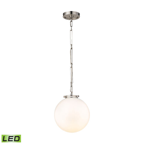 Gramercy 1 Light LED Pendant In Polished Nickel