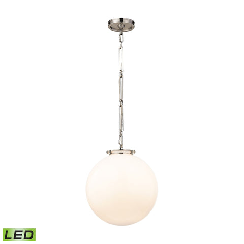 Gramercy 1 Light LED Pendant In Polished Nickel