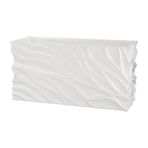 Swirl Table Planter - White