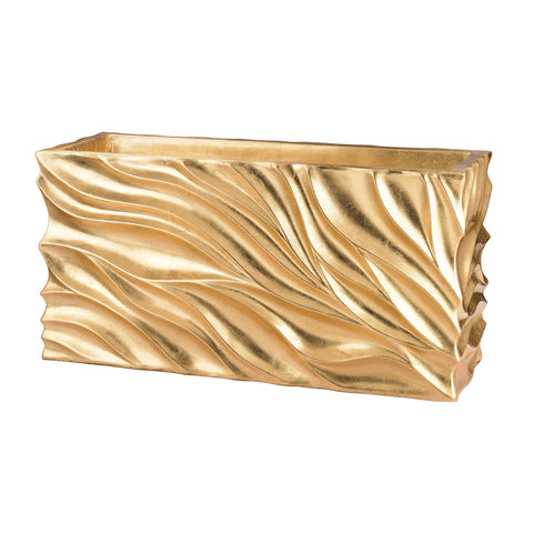 Swirl Table Planter - Gold Leaf