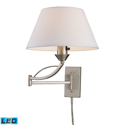 Elysburg 1 Light LED Swingarm Sconce In Satin Nickel