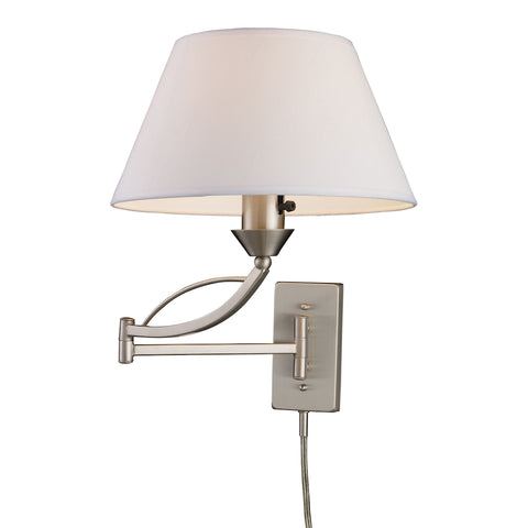 Elysburg 1 Light Swingarm Sconce In Satin Nickel