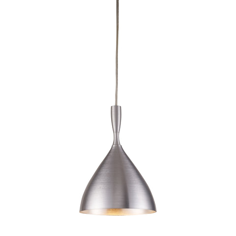 Spun Aluminum 1 Light LED Pendant In Aluminum