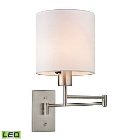 Carson 1 Light LED Swingarm Wall Sconce In Brushed Nickel