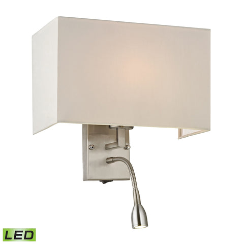 Sconces 2 Light LED Wall Sconce In Brushed Nickel