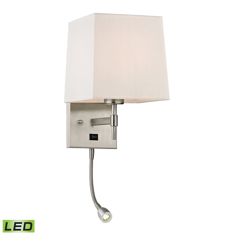 Sconces 2 Light LED Wall Sconce In Brushed Nickel