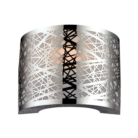 Ventor 1 Light Vanity In Polished Chrome And Etched Stainless Steel