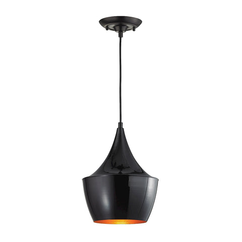 Sorenson 1 Light Pendant In Gloss Black