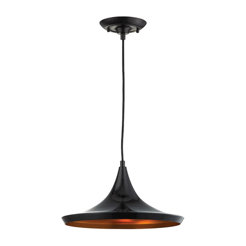 Sorenson 1 Light Pendant In Gloss Black