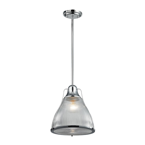 Halophane 1 Light Pendant In Polished Chrome