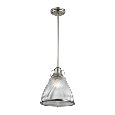 Halophane 1 Light Pendant In Brushed Nickel