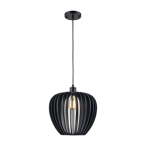 Lila 1 Light Pendant In Matte Black