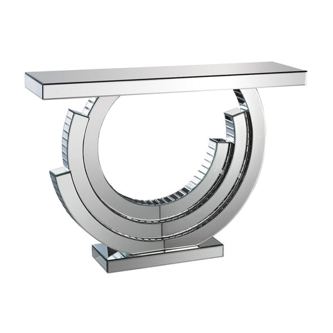 Layered Crescent Mirrored Console