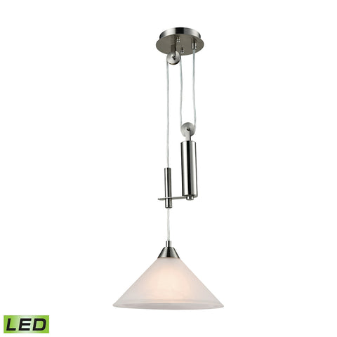 Elysburg 1 Light LED Pendant In Satin Nickel