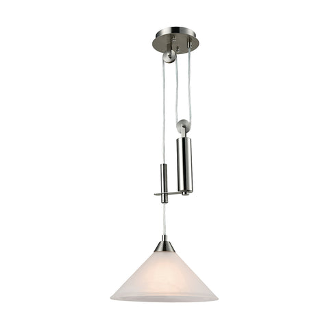 Elysburg 1 Light Pendant In Satin Nickel