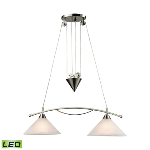 Elysburg 2 Light LED Island In Satin Nickel