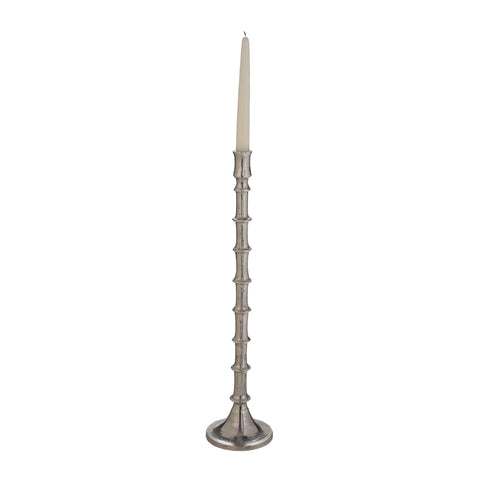 Silver Bamboo Candleholder - Large