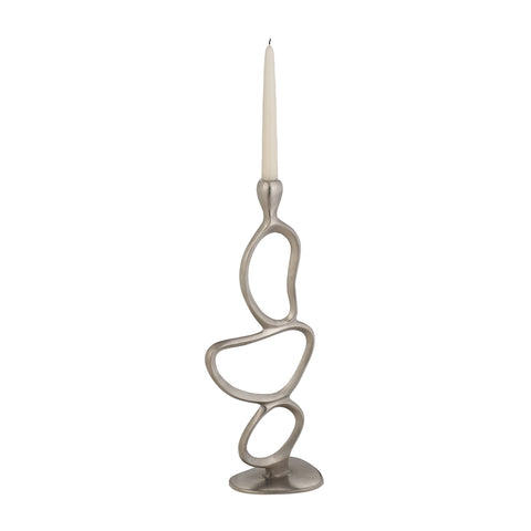 Silver Hoop Candleholder