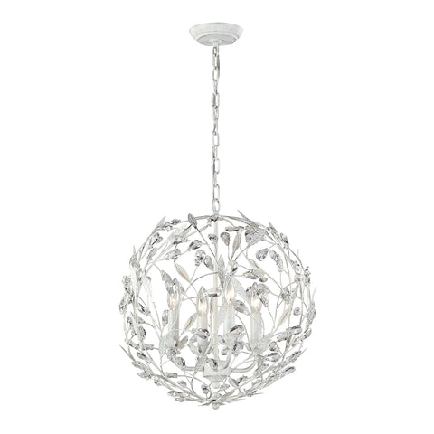 Circeo 4 Light Pendant In Antique White