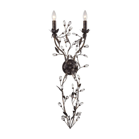 Circeo 2 Light Wall Sconce In Deep Rust