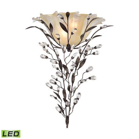 Circeo 2 Light LED Wall Sconce In Deep Rust