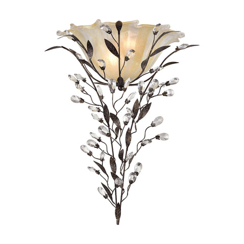 Circeo 2 Light Wall Sconce In Deep Rust