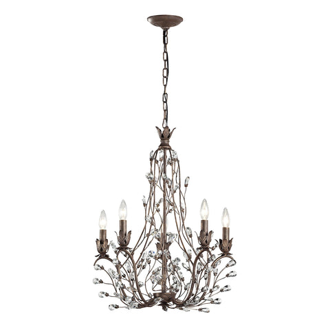 Sagemore 5 Light Chandelier In Bronze Rust