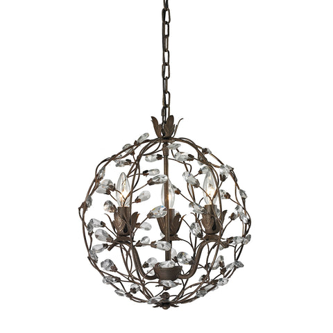 Sagemore 3 Light Pendant In Bronze Rust
