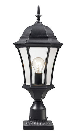 Z-Lite Wakefield Outdoor Post Light 522PHM-BK-PM