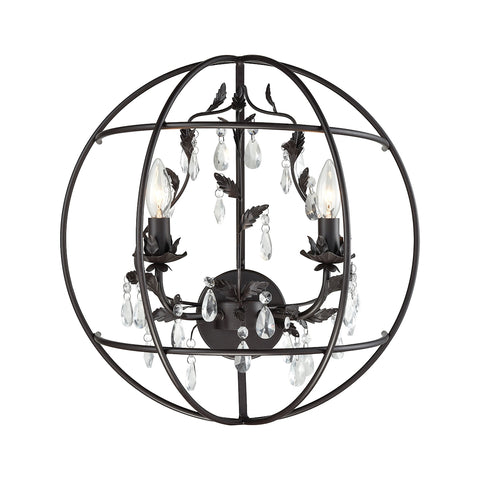Bridget 2 Light Sconce In Oil Rubbed Bronze