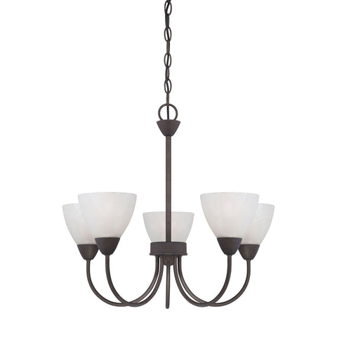TIA chandelier Painted Bronze 5x100W 120