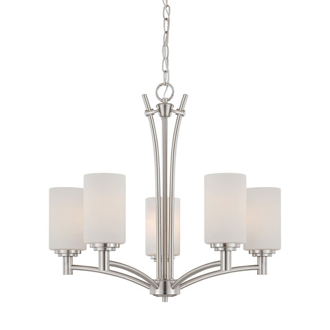 PITTMAN chandelier Brushed Nickel 5x100