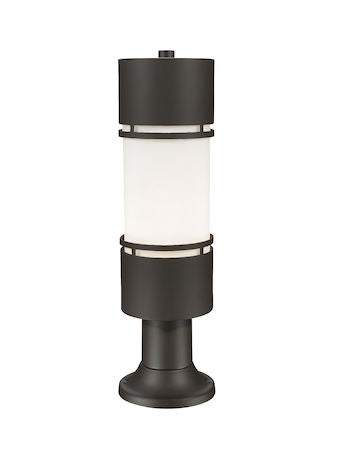 Z-Lite Luminata Outdoor LED Post Mount Light with Pier Mount 560PHB-553PM-DBZ-LED