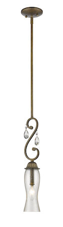 Z-Lite Melina 1 Light Mini Pendant 720MP-GB