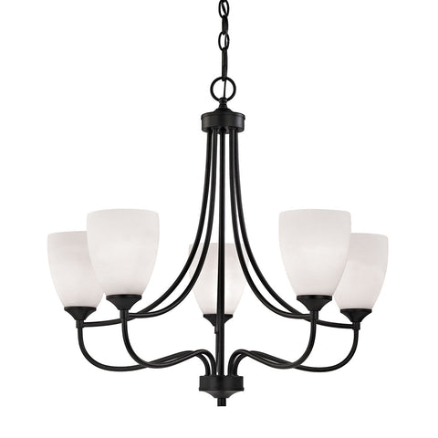 Arlington 5 Light Chandeier In Oil Rubbed Bronze