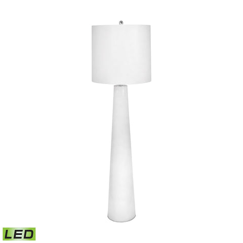 White Obelisk LED Floor Lamp With Night Light