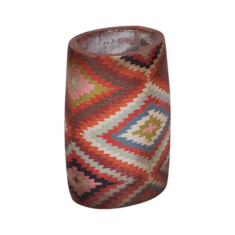 Terra Cotta Ellipse Vase