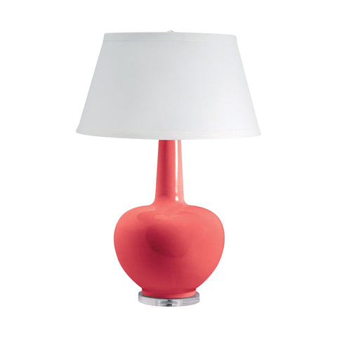 Porcelain Table Lamp In Coral