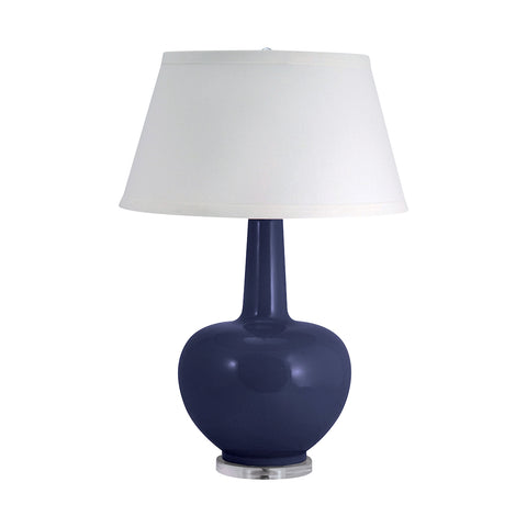 Porcelain Table Lamp In Navy Blue