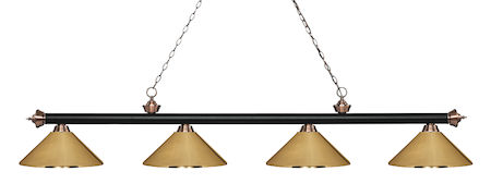 Z-Lite Riviera 4 Light Island/Billiard Light 200-4MB+AC-MPB