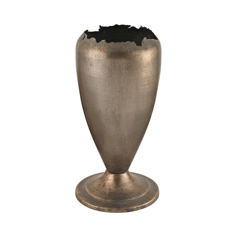 Jagged Mouth Metal Vase