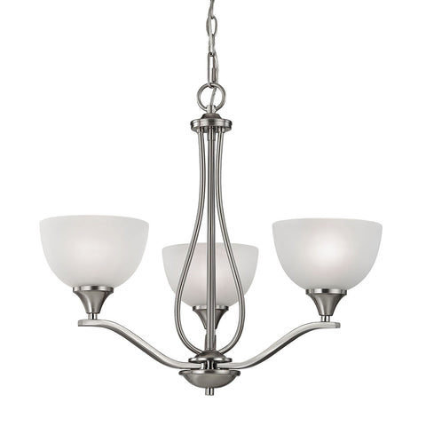 Bristol Lane 3 Light Chandelier  In Brushed Nickel