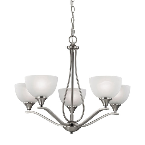 Bristol Lane 5 Light Chandelier  In Brushed Nickel