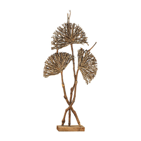 Pensacola Wooden Botanical Fan Sculpture